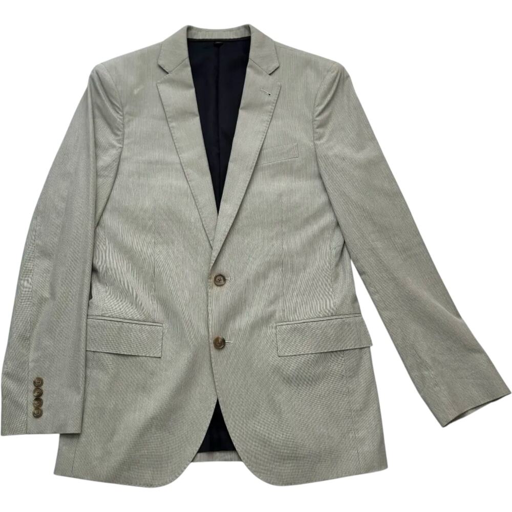 J. Crew Men's Ludlow Blazer Suit Jacket Slate Gray Size 100% Cotton Size: 36R